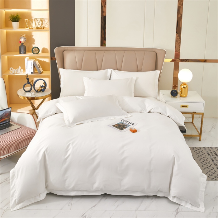 91家纺网 家纺一手货源 找家纺 （总）2025年新款酒店宾馆四件套40s支贡缎全棉五星级酒店宾馆四件套