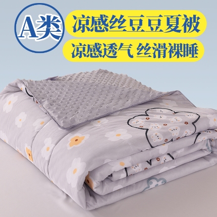 91家纺网 家纺一手货源 找家纺 （总）经年 2025新款A类 凉感丝3D按摩豆豆夏被