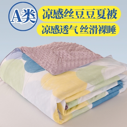 91家纺网 家纺一手货源 找家纺 （总）经年 2025新款A类 凉感丝3D按摩豆豆夏被