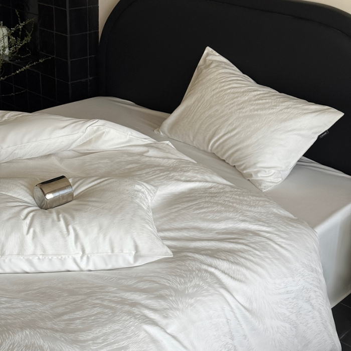 91家纺网 家纺一手货源 找家纺 （总）2025新款秋冬款100S长绒棉提花系列四件套-月光拿铁 （标准会员-20元）