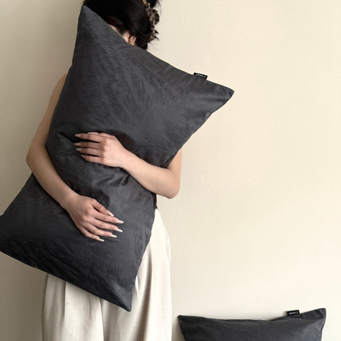 91家纺网 家纺一手货源 找家纺 2025新款秋冬款100S长绒棉提花系列四件套-月光拿铁 （标准会员-20元） 深灰