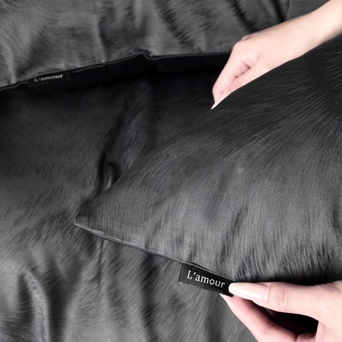 91家纺网 家纺一手货源 找家纺 2025新款秋冬款100S长绒棉提花系列四件套-月光拿铁 （标准会员-20元） 深灰