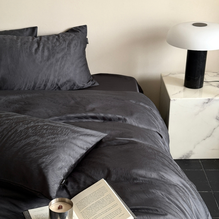 91家纺网 家纺一手货源 找家纺 2025新款秋冬款100S长绒棉提花系列四件套-月光拿铁 （标准会员-20元） 深灰