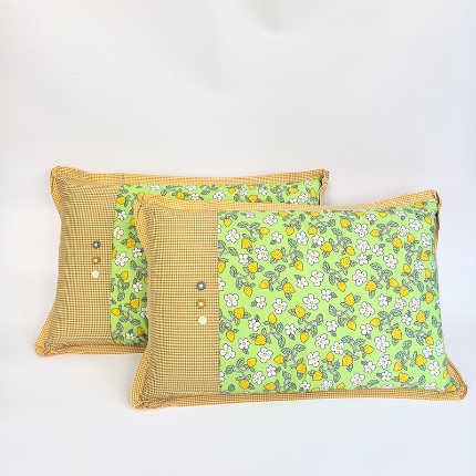 91家纺网 家纺一手货源 找家纺 （总）呦呦南宋 2026多层结构拉链款A类纯棉三花枕套48✖74cm超声波夹层填棉拼接撞色一对装全棉水洗棉单品枕头套