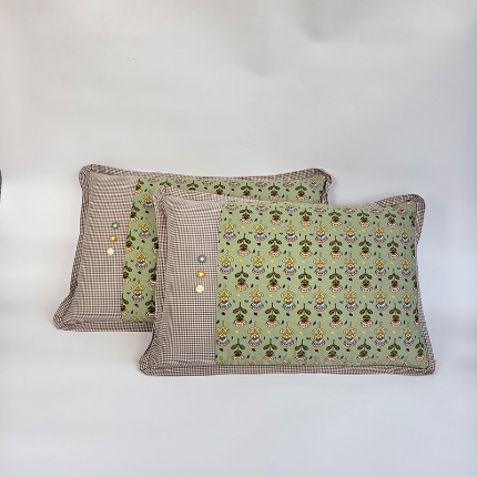 91家纺网 家纺一手货源 找家纺 （总）呦呦南宋 2026多层结构拉链款A类纯棉三花枕套48✖74cm超声波夹层填棉拼接撞色一对装全棉水洗棉单品枕头套