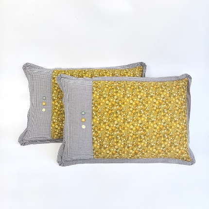 91家纺网 家纺一手货源 找家纺 （总）呦呦南宋 2026多层结构拉链款A类纯棉三花枕套48✖74cm超声波夹层填棉拼接撞色一对装全棉水洗棉单品枕头套