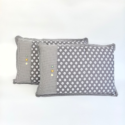 91家纺网 家纺一手货源 找家纺 （总）呦呦南宋 2026多层结构拉链款A类纯棉三花枕套48✖74cm超声波夹层填棉拼接撞色一对装全棉水洗棉单品枕头套