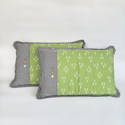 91家纺网 家纺一手货源 找家纺 （总）呦呦南宋 2026多层结构拉链款A类纯棉三花枕套48✖74cm超声波夹层填棉拼接撞色一对装全棉水洗棉单品枕头套