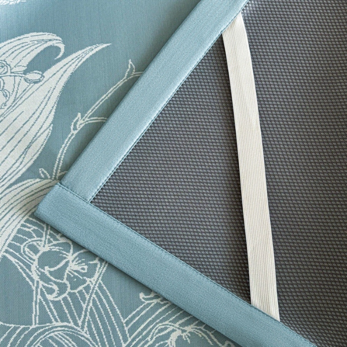 91家纺网 家纺一手货源 找家纺 （总）新方向 2025新款 专版花型 A类PE提花凉席-蕙质兰心