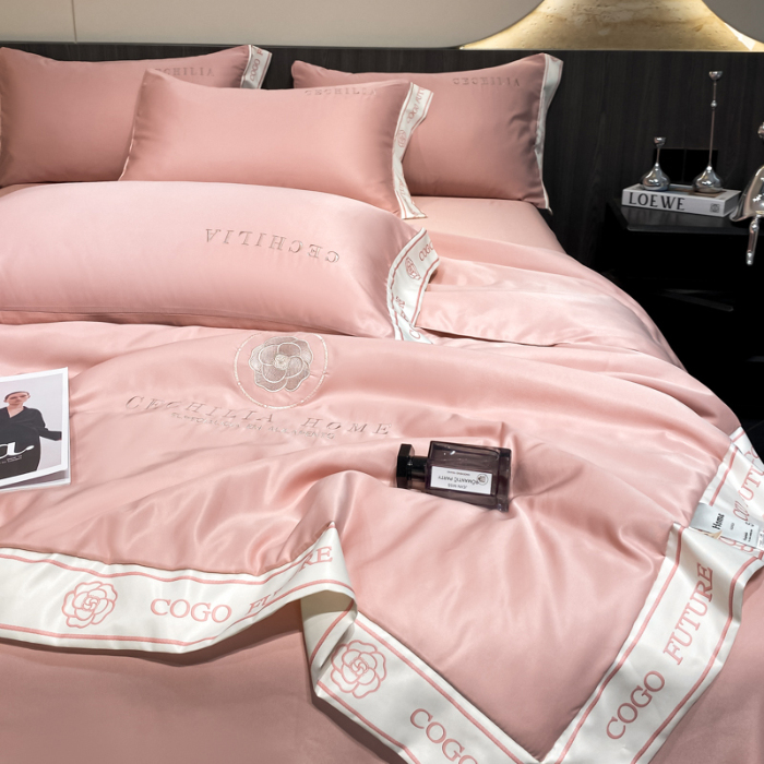 91家纺网 家纺一手货源 找家纺 （总）2025新款 水洗真丝四件套-香蜜