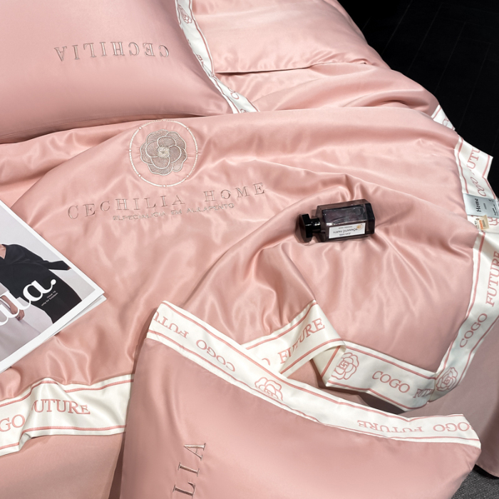 91家纺网 家纺一手货源 找家纺 （总）2025新款 水洗真丝四件套-香蜜