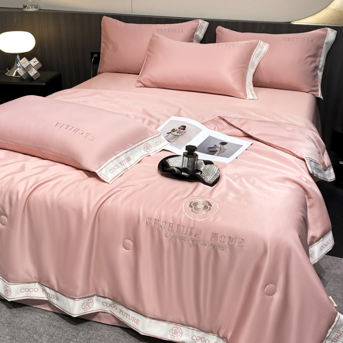 91家纺网 家纺一手货源 找家纺 （总）2025新款 水洗真丝四件套-香蜜