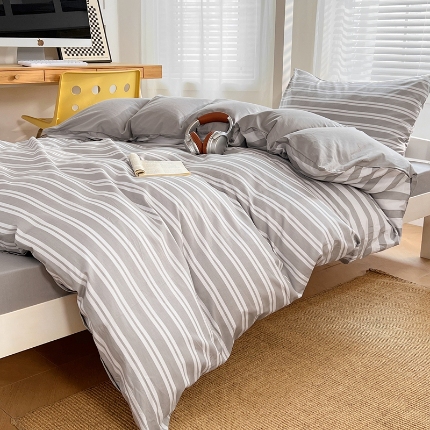 91家纺网 家纺一手货源 找家纺 （总）（总）2025新款13070全棉100％棉学生三件套小清新宿舍六件套大礼包寝室组合套装