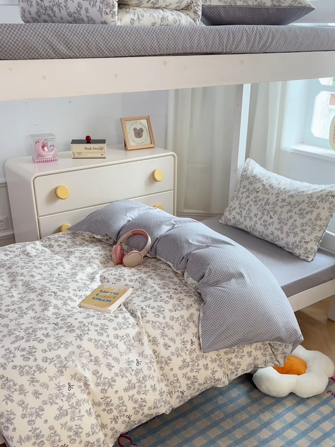 91家纺网 家纺一手货源 找家纺 （总）（总）2025新款13070全棉100％棉学生三件套小清新宿舍六件套大礼包寝室组合套装