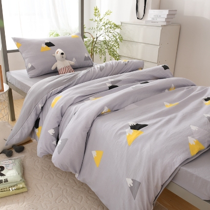 91家纺网 家纺一手货源 找家纺 （总）2025新款卡通风水洗棉学生三件套宿舍寝室上下铺六件套大礼包床褥被芯枕芯组合套装