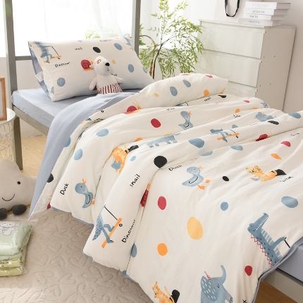 91家纺网 家纺一手货源 找家纺 （总）2025新款卡通风水洗棉学生三件套宿舍寝室上下铺六件套大礼包床褥被芯枕芯组合套装