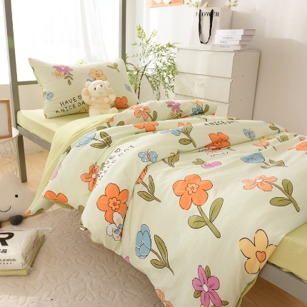 91家纺网 家纺一手货源 找家纺 （总）2025新款卡通风水洗棉学生三件套宿舍寝室上下铺六件套大礼包床褥被芯枕芯组合套装