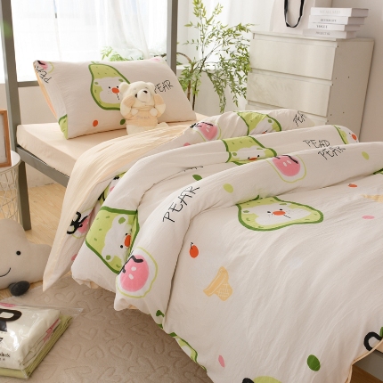 91家纺网 家纺一手货源 找家纺 （总）2025新款卡通风水洗棉学生三件套宿舍寝室上下铺六件套大礼包床褥被芯枕芯组合套装