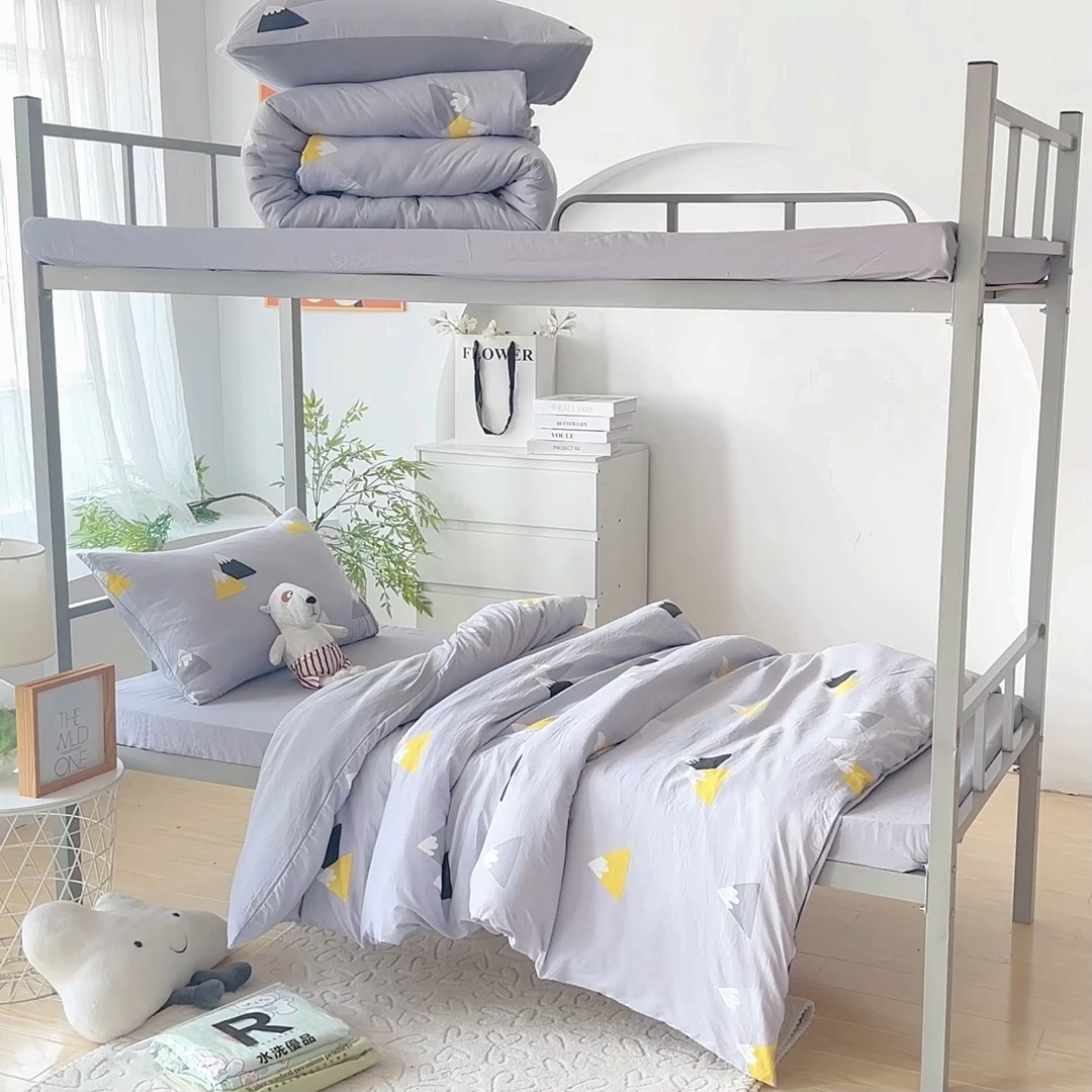 91家纺网 家纺一手货源 找家纺 （总）2025新款卡通风水洗棉学生三件套宿舍寝室上下铺六件套大礼包床褥被芯枕芯组合套装