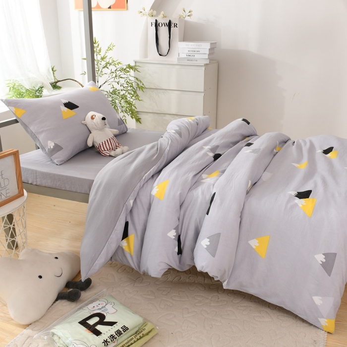 91家纺网 家纺一手货源 找家纺 （总）2025新款卡通风水洗棉学生三件套宿舍寝室上下铺六件套大礼包床褥被芯枕芯组合套装