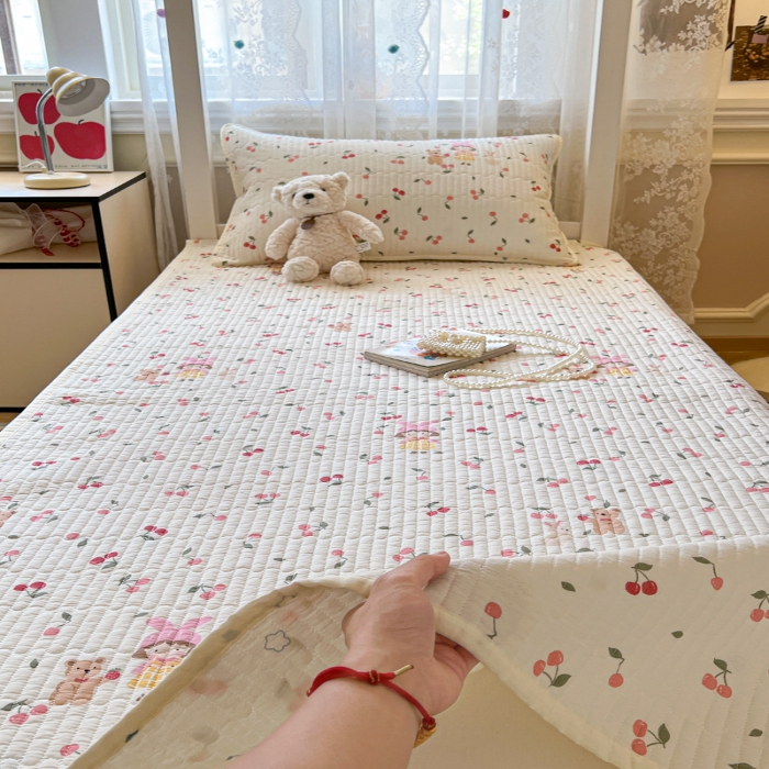 91家纺网 家纺一手货源 找家纺 （总）舒居家纺 2025新款学生高温酵素砂洗双面全棉纯棉床盖