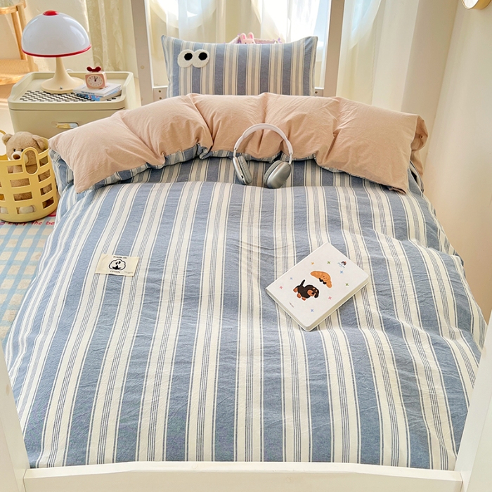 91家纺网 家纺一手货源 找家纺 （总）2025新款眼睛毛巾绣色织全棉100％棉学生三件套宿舍上下铺六件套大礼包组合套装