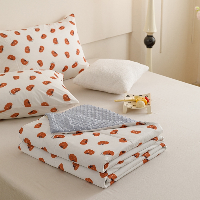 91家纺网 家纺一手货源 找家纺 （总）特价清仓2025A类高克重有氨印花凉感冰豆豆夏被直播爆款儿童学生夏凉被空调被 