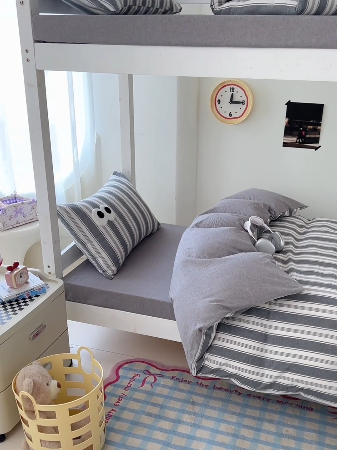 91家纺网 家纺一手货源 找家纺 （总）2025新款大眼睛毛巾绣色织全棉水洗棉大学生三件套寝室上下铺六件套组合套装