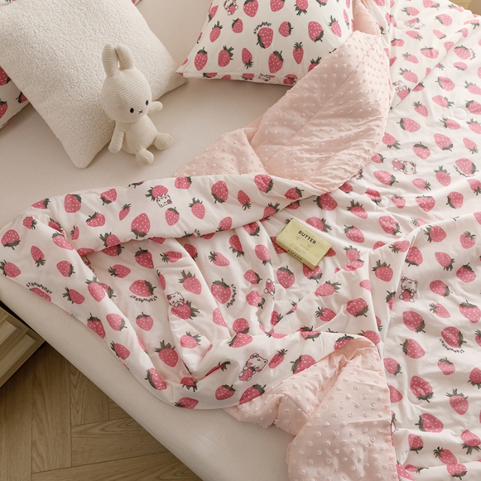 91家纺网 家纺一手货源 找家纺 （总）特价清仓 2025有氨印花小凉皮凉感冰豆豆夏被幼儿园儿童夏凉被空调被