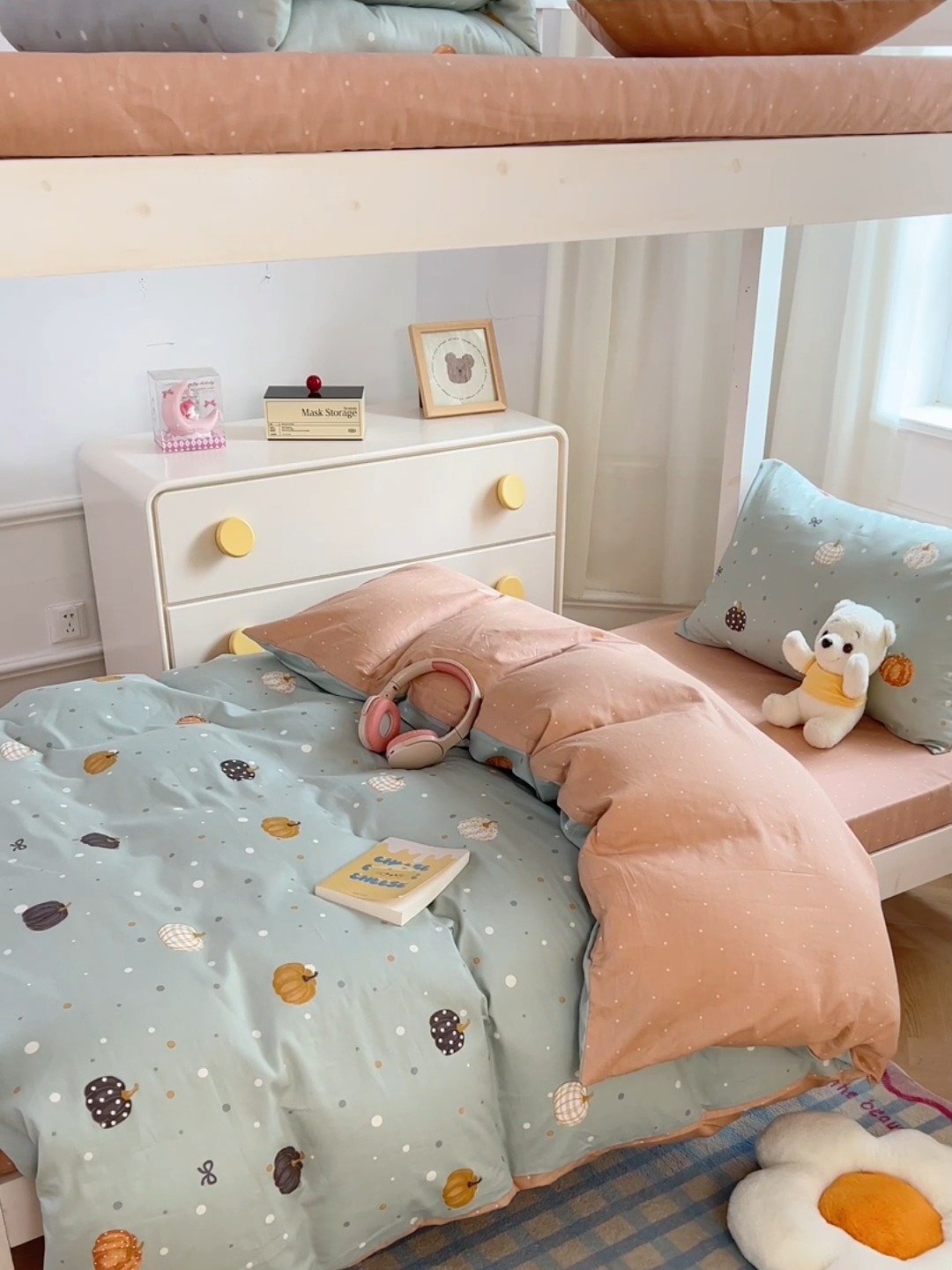 91家纺网 家纺一手货源 找家纺 （总）2025新款13070纯棉全棉100％棉学生三件套田园清新风宿舍六件套组合套装