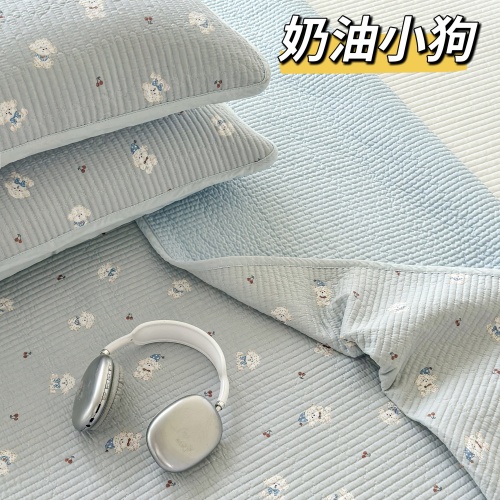 91家纺网 家纺一手货源 找家纺 （总）加大纯棉床盖三件套220*240 夹棉床盖榻榻米双人全棉床盖纯棉床单