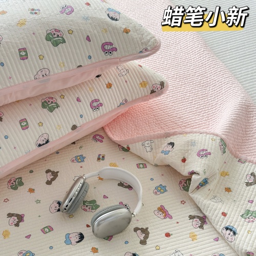 91家纺网 家纺一手货源 找家纺 （总）纯棉床盖三件套200*220 夹棉床盖榻榻米双人全棉床盖纯棉床单