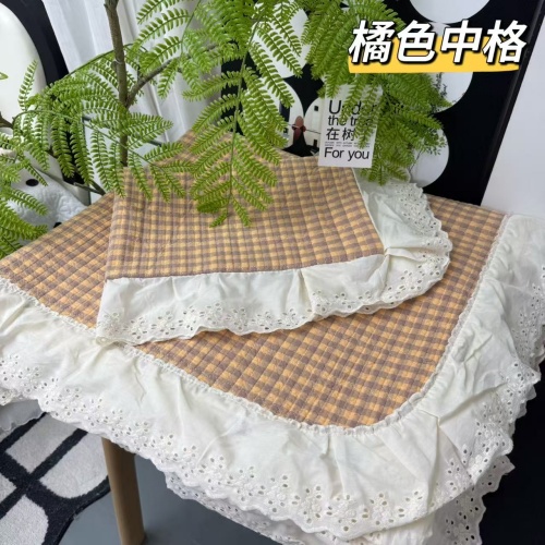 91家纺网 家纺一手货源 找家纺 （总）A类纯棉色织水洗棉床盖240*260CM全棉条纹三件套花边格子四季通用