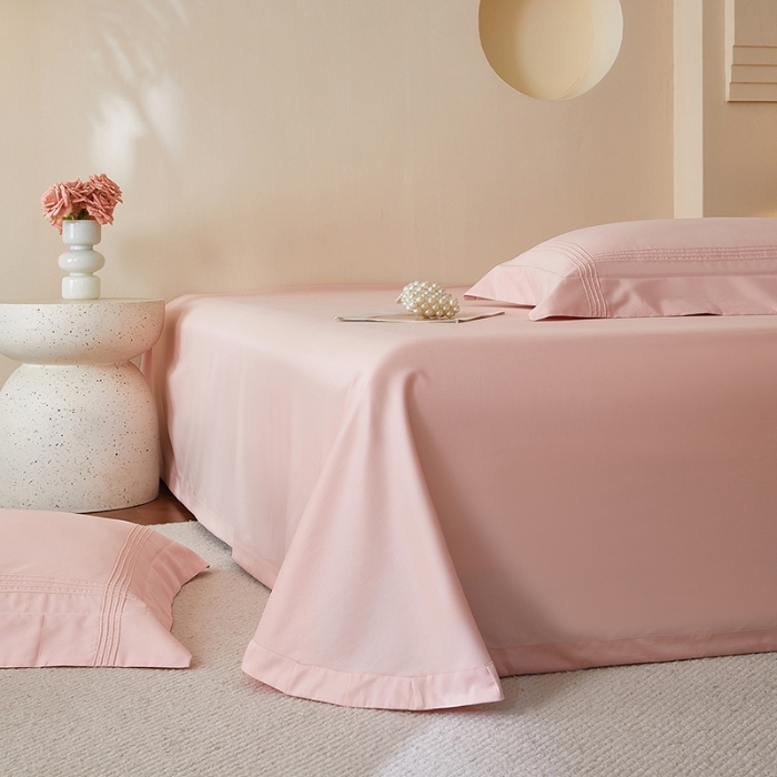 91家纺网 家纺一手货源 找家纺 金太阳80支婴肤全棉磨毛四件套 阳光粉色