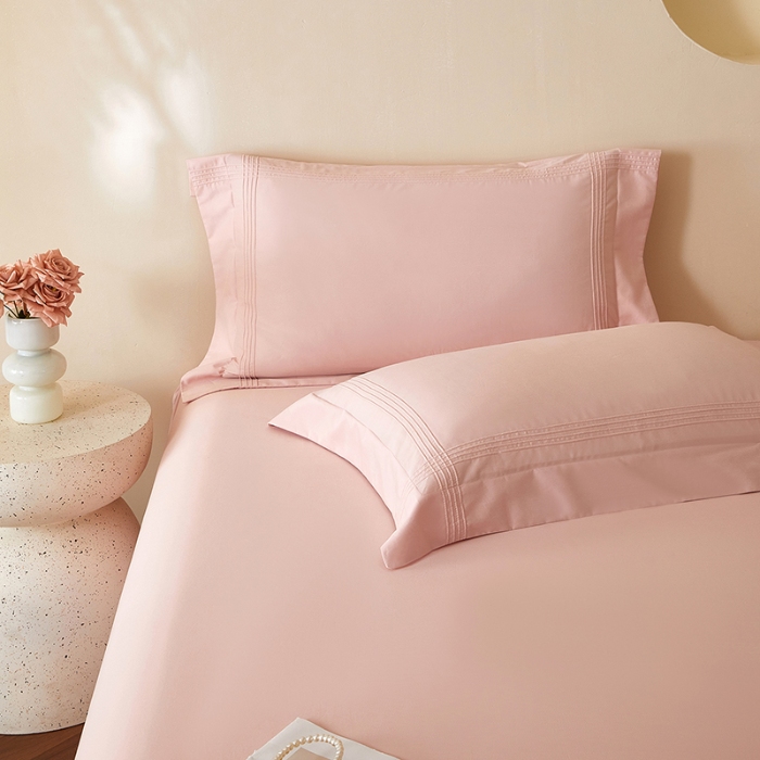 91家纺网 家纺一手货源 找家纺 金太阳80支婴肤全棉磨毛四件套 阳光粉色