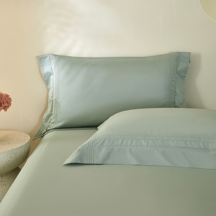 91家纺网 家纺一手货源 找家纺 金太阳80支婴肤全棉磨毛四件套 阳光鼠尾草绿