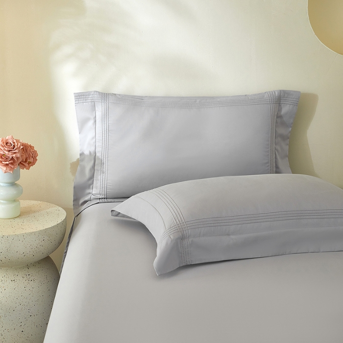 91家纺网 家纺一手货源 找家纺 金太阳80支婴肤全棉磨毛四件套 阳光银灰