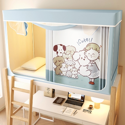 91家纺网 家纺一手货源 找家纺 （总）2025新款100%物理强遮光纳米技术静电环保透气床帘加密纱学生蚊帐透气面料宿舍单人床