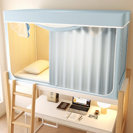 91家纺网 家纺一手货源 找家纺 （总）2025新款100%物理强遮光纳米技术静电环保透气床帘加密纱学生蚊帐透气面料宿舍单人床