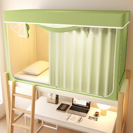 91家纺网 家纺一手货源 找家纺 （总）2025新款100%物理强遮光纳米技术静电环保透气床帘加密纱学生蚊帐透气面料宿舍单人床