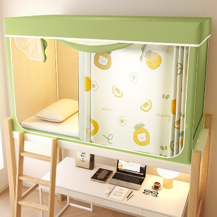 91家纺网 家纺一手货源 找家纺 （总）2025新款100%物理强遮光纳米技术静电环保透气床帘加密纱学生蚊帐透气面料宿舍单人床