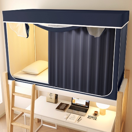 91家纺网 家纺一手货源 找家纺 （总）2025新款100%物理强遮光纳米技术静电环保透气床帘加密纱学生蚊帐透气面料宿舍单人床