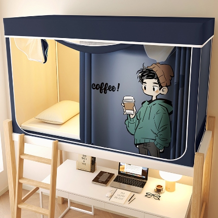 91家纺网 家纺一手货源 找家纺 （总）2025新款100%物理强遮光纳米技术静电环保透气床帘加密纱学生蚊帐透气面料宿舍单人床