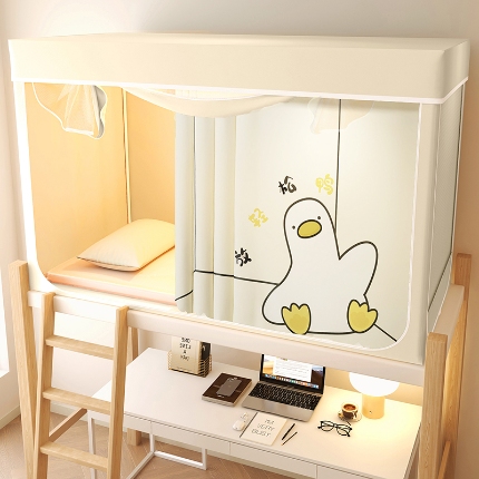 91家纺网 家纺一手货源 找家纺 （总）2025新款100%物理强遮光纳米技术静电环保透气床帘加密纱学生蚊帐透气面料宿舍单人床