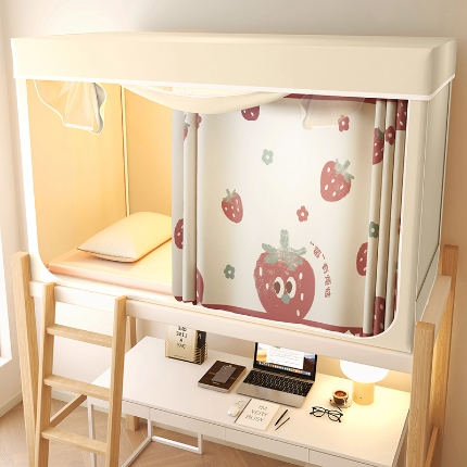 91家纺网 家纺一手货源 找家纺 （总）2025新款100%物理强遮光纳米技术静电环保透气床帘加密纱学生蚊帐透气面料宿舍单人床