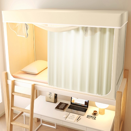 91家纺网 家纺一手货源 找家纺 （总）2025新款100%物理强遮光纳米技术静电环保透气床帘加密纱学生蚊帐透气面料宿舍单人床