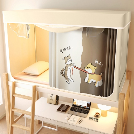 91家纺网 家纺一手货源 找家纺 （总）2025新款100%物理强遮光纳米技术静电环保透气床帘加密纱学生蚊帐透气面料宿舍单人床