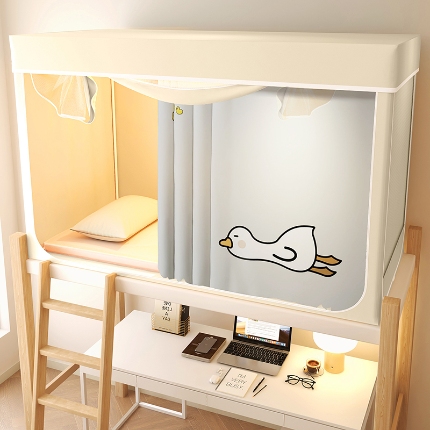 91家纺网 家纺一手货源 找家纺 （总）2025新款100%物理强遮光纳米技术静电环保透气床帘加密纱学生蚊帐透气面料宿舍单人床