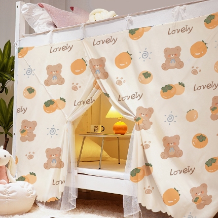 91家纺网 家纺一手货源 找家纺 （总）大学生宿舍床帘蚊帐一体式 上下铺隐私帘遮光帘