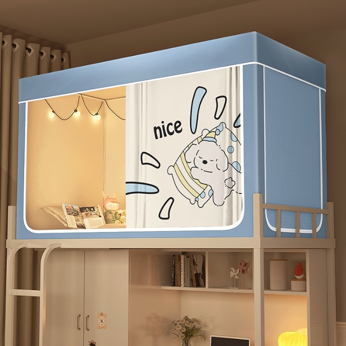 91家纺网 家纺一手货源 找家纺 （总）2025新款100%物理强遮光纳米技术静电环保透气床帘加密纱学生蚊帐透气面料宿舍单人床